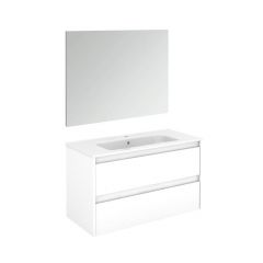 39.8" Wall Mounted Single Bathroom Vanity Set