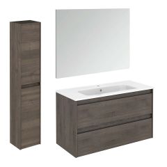 39.8" Wall Mounted Single Bathroom Vanity Set