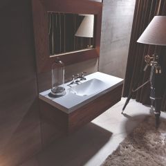 39.4" Wall Mounted Single Bathroom Vanity
