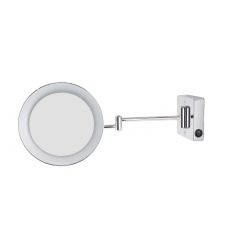 Wall Mounted Two-arm Lighted Magnifying Makeup Mirror, 3x