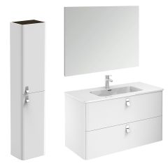 39.0" Wall Mounted Single Bathroom Vanity Set