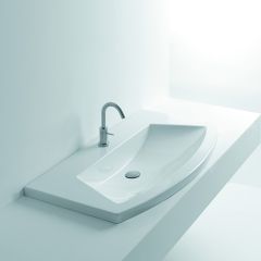 39.4" Ceramic Drop-in Bathroom Sink