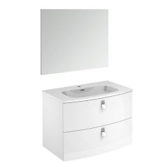 31.9" Wall Mounted Single Bathroom Vanity Set