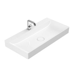 35.4" Ceramic Vessel Bathroom Sink