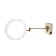 Wall Mounted Two-arm Lighted Magnifying Makeup Mirror, 3x