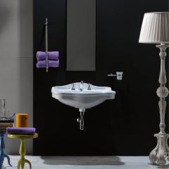 25.6" Ceramic Wall Mounted Bathroom Sink