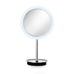 Freestanding Lighted Magnifying Makeup Mirror, 3x